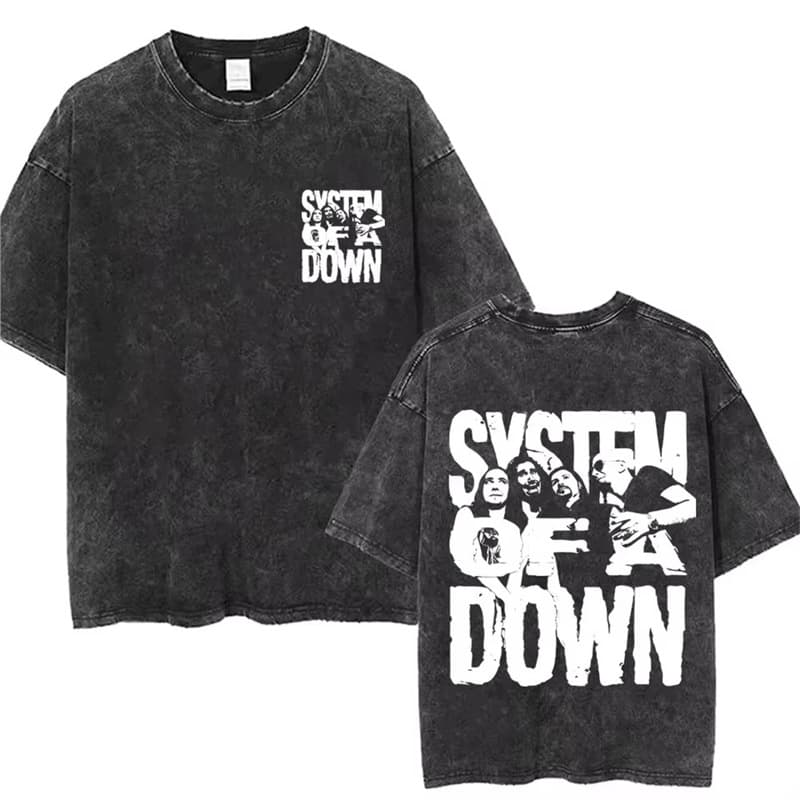 230g European Size Cross-border Washed Vintage System of A Down Toxicity T-shirt