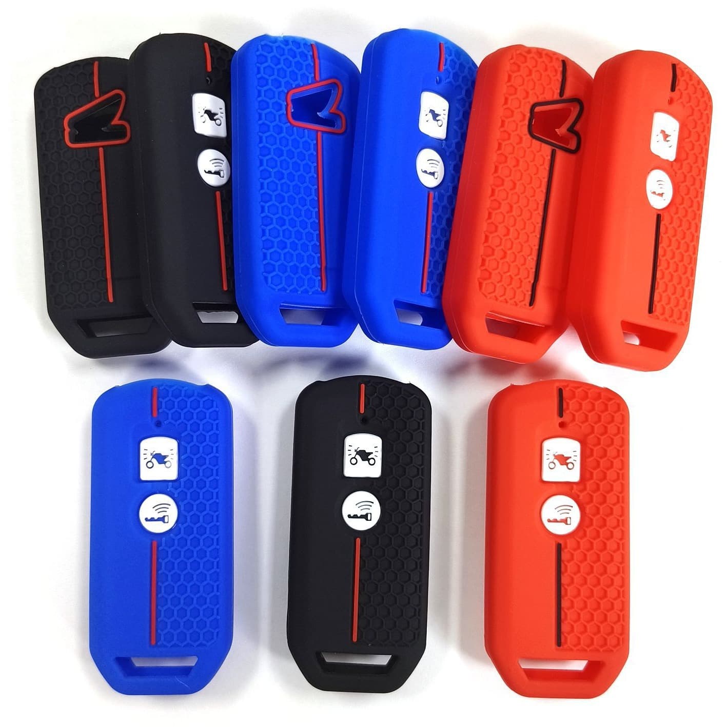 Suitable for Honda motorcycle split line 125 Xindazhou PCX150 Fosha 350 football pattern silicone key