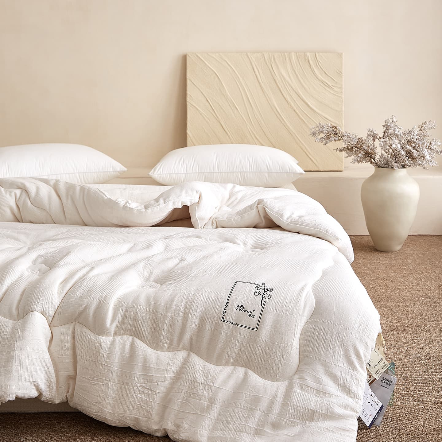 2026 New Model A-Class Waffle Weave Full Cotton Quilt, Comforter Insert, Spring/Autumn Quilt, Winter Quilt