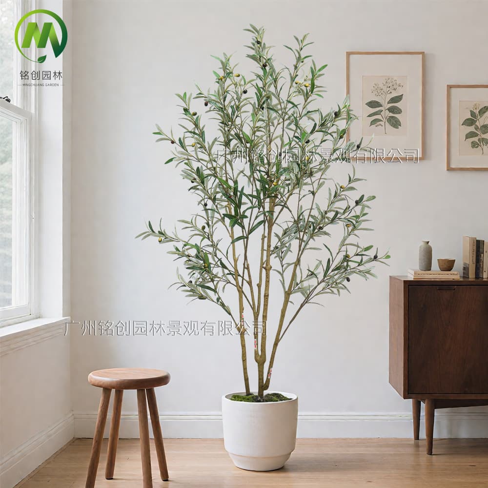 Detachable Artificial Olive Tree Potted Plant Indoor Window Display Simulation Tree Large Artificial Olive Tree