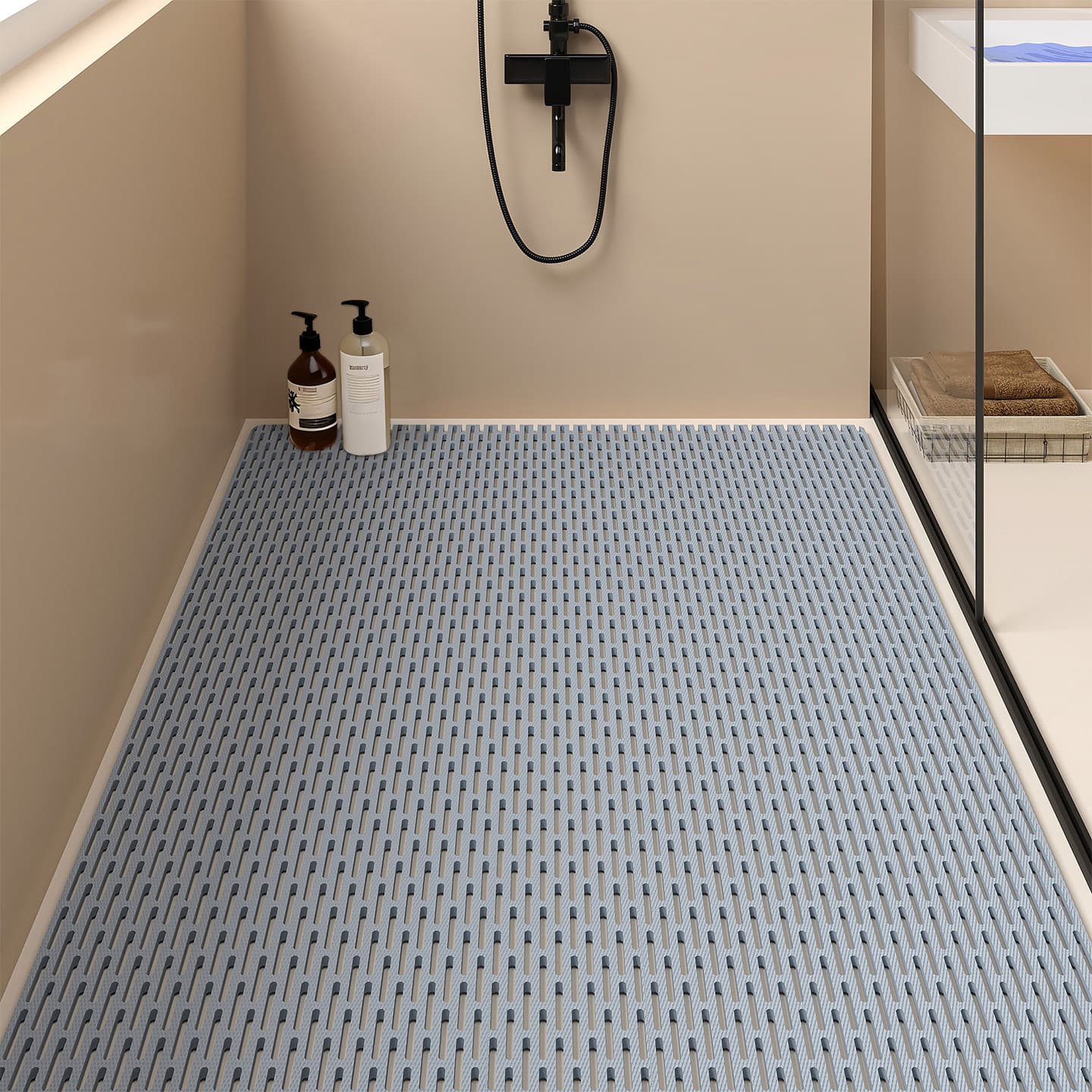 2026 New Anti-Slip Bath Mat for Bathroom Shower Floor Mat Non-Slip for Elderly and Children Home Use