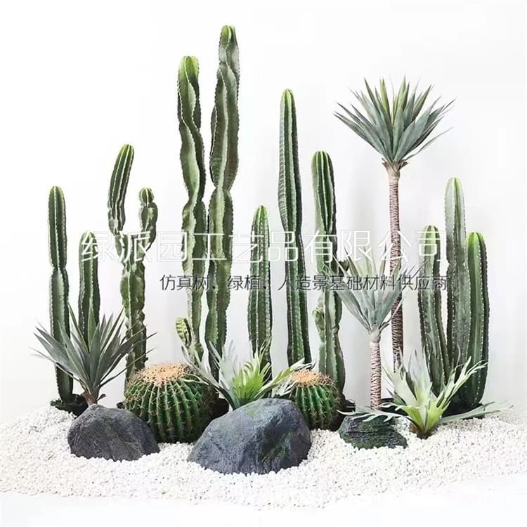 Nordic Large Cactus Column Cactus Hylocereus Artificial Plant Indoor Outdoor Ornament Popular Window Display Soft Decoration