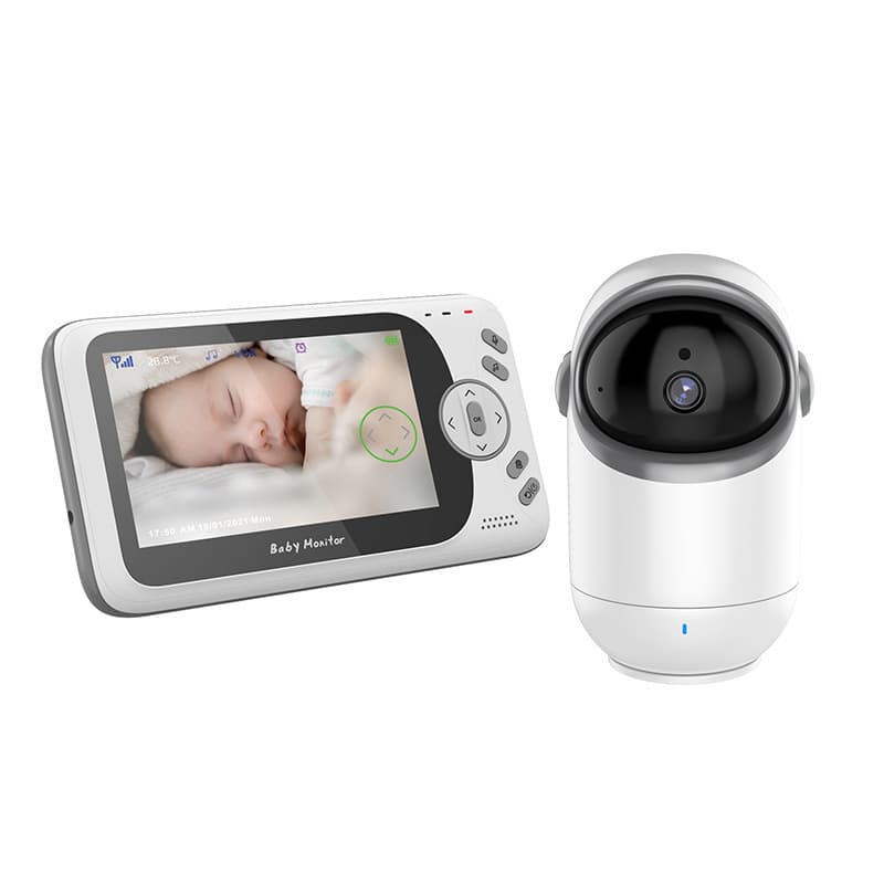 [Factory Direct Sales] 4.3inch Baby Monitor with 360-Degree Pan-Tilt, Baby Camera with Night Vision