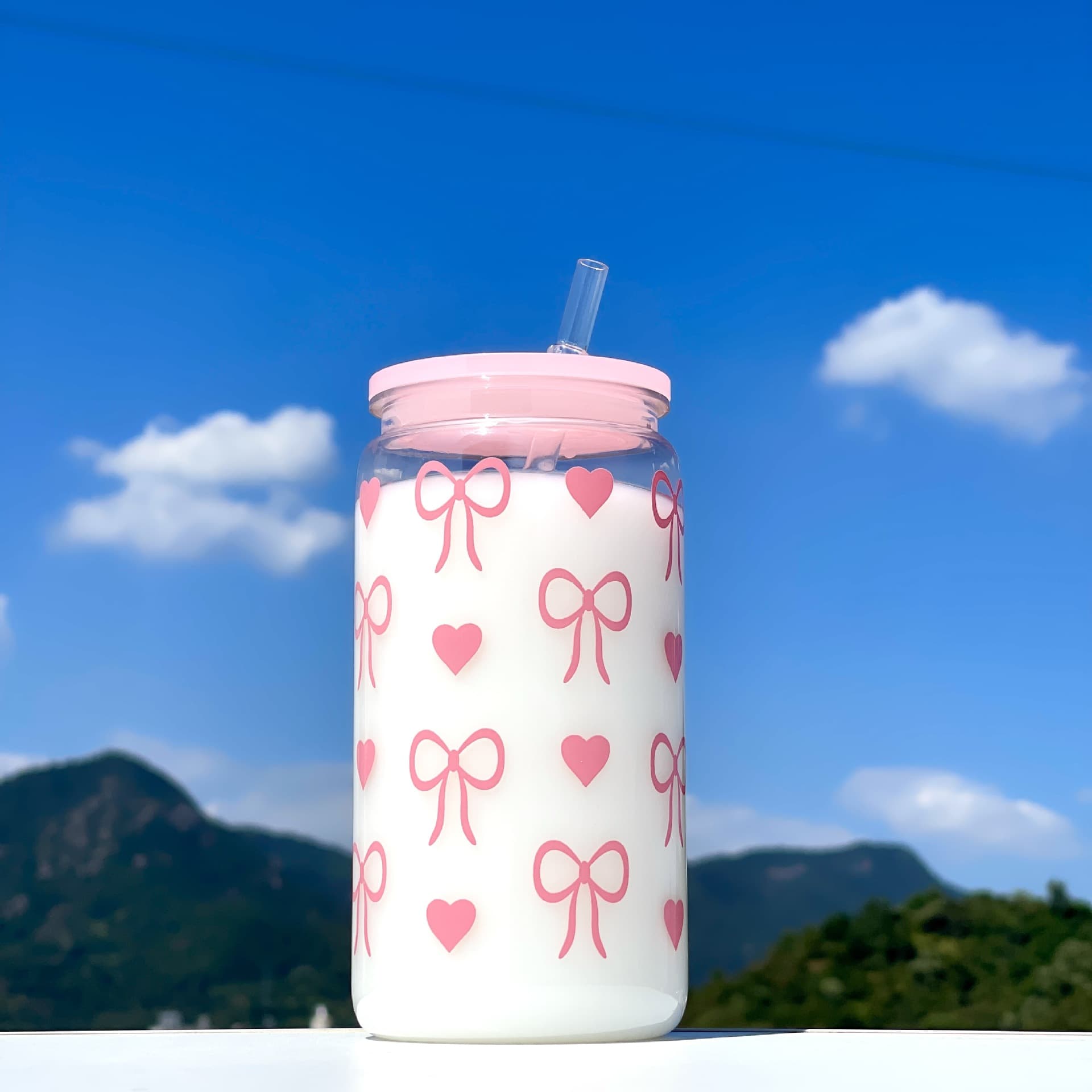 New 500ML Single-Layer Plastic Cup Minimalist Bowl Coffee Cup Straw Cup Colored Lid Transparent Water Cup