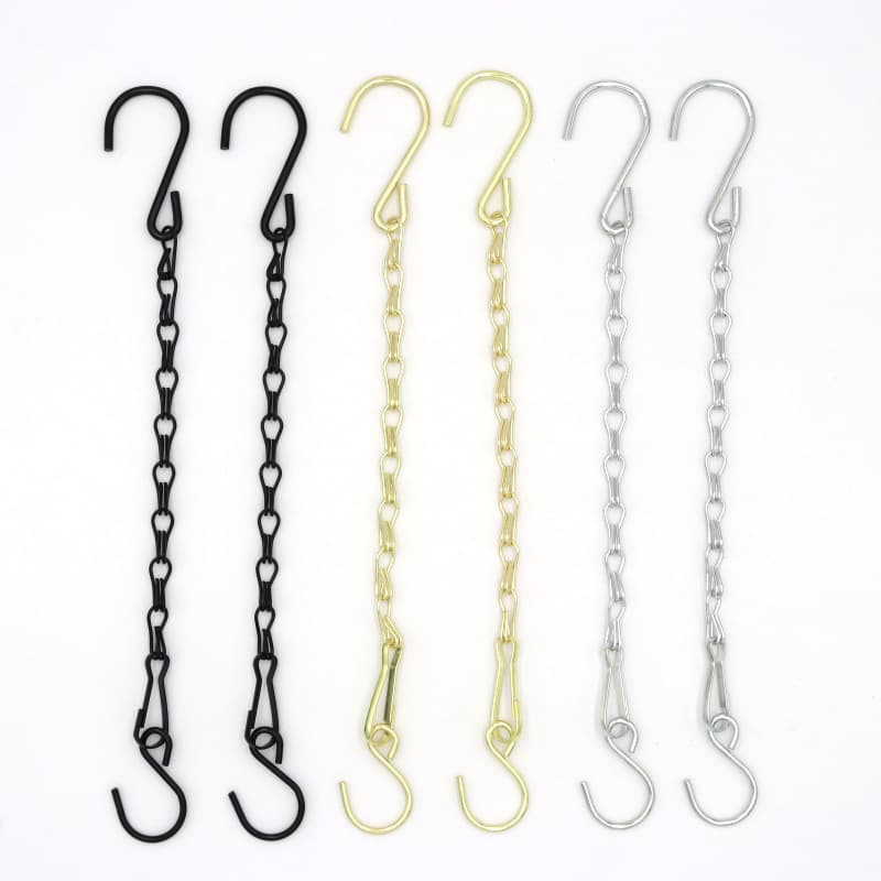 Cross-Border Black Metal Chain Double Figure-8 Chain Birdcage Chain Billboard Hanging Iron Chain Flower Pot Chain 8-Shape Chain