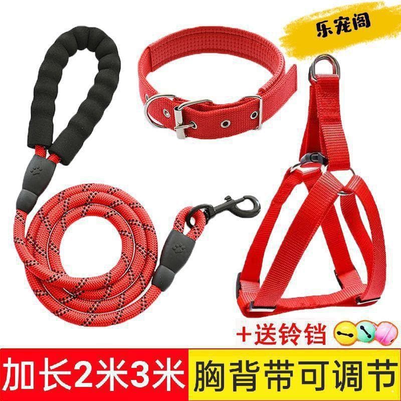 Dog Leash 2m 3m Dog Harness Chain for Golden Retriever Teddy Small Medium Large Dogs Pet Walking Rope Neck Collar