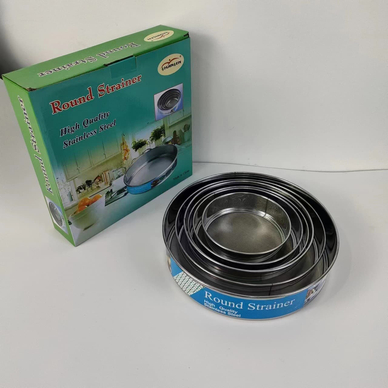 Wholesale Household Flour Sifter 6-Piece Set Color Box Set Flour Sieve Stainless Steel Flour Sifter Medicine Powder Sieve Fine Mesh Strainer