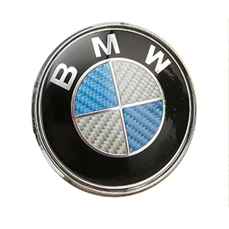 For BMW Original Emblem OEM Black Background Front and Rear Badge 82mm 74mm Trunk Car Logo Custom Modification