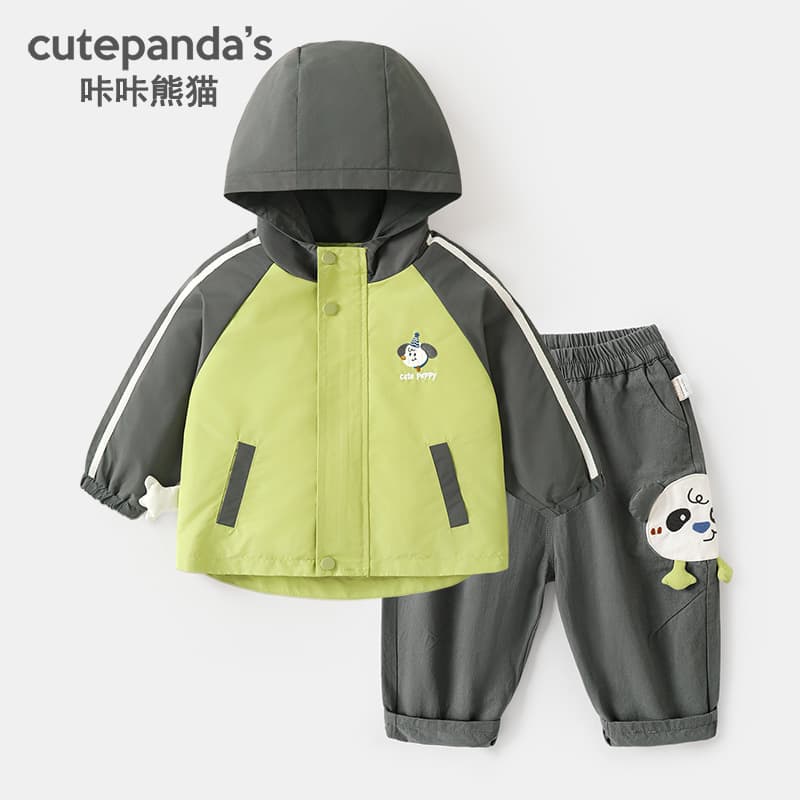 Kaka Panda Children Set Girls Autumn Clothing Boys Casual Jacket Two-Piece Girls Fall Clothes Kids Fashion