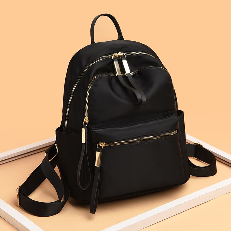 Ladies Oxford Cloth Backpack Fashionable Casual Travel Bag Waterproof Wear-Resistant Soft Zipper Closure Multi-Functional Bag