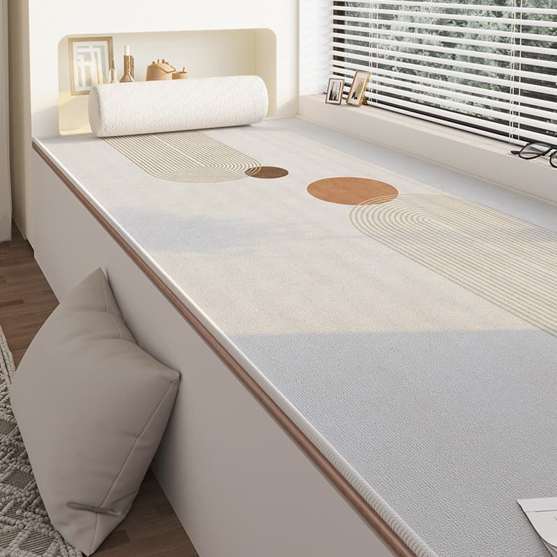 Simple Style Bay Window Cushion All-Season Balcony Mat Home Use Water-Absorbent Anti-Slip Dirt-Resistant Easy-Clean Tatami Mat
