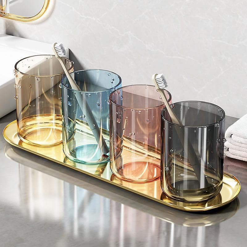 Mouthwash Cup Couple Toothbrush Cup High-End Luxury Family Set Toothbrushing Cup Children's Transparent Washing Cup