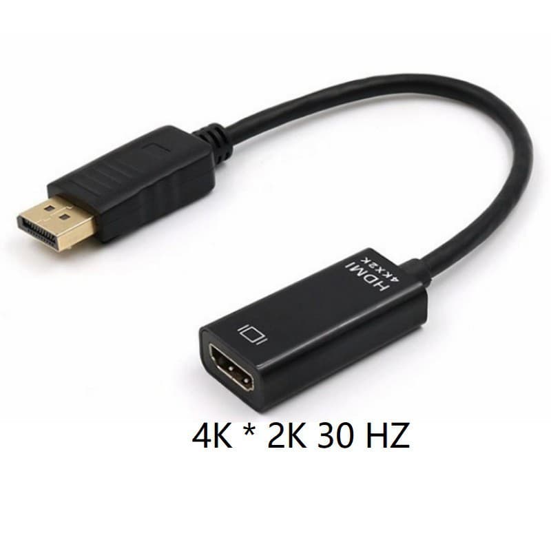 High-definition cable, DisplayPort to HDMI adapter cable, large DP to HDMI female gold-plated 1080P 4K connection cable