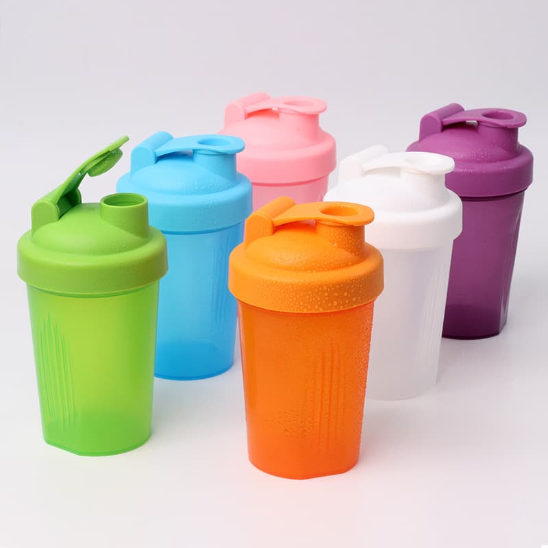 Factory Plastic Hand Shaker Cup 400ML Protein Powder Cup Shaker Cup Smoothie Cup Sports Mixing Cup Cross-Border Hot Sale