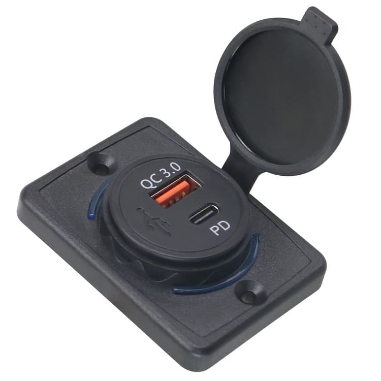 Car Charger Dual Port Single Port with Dual USB Phone Charger PD+QC Fast Charging Socket