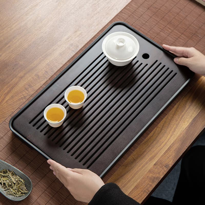 Wholesale Home Small Dry Tea Tray with Drainage Melamine Tea Plate, Water Storage Tea Tray, Small Portable Dry Tea Tray