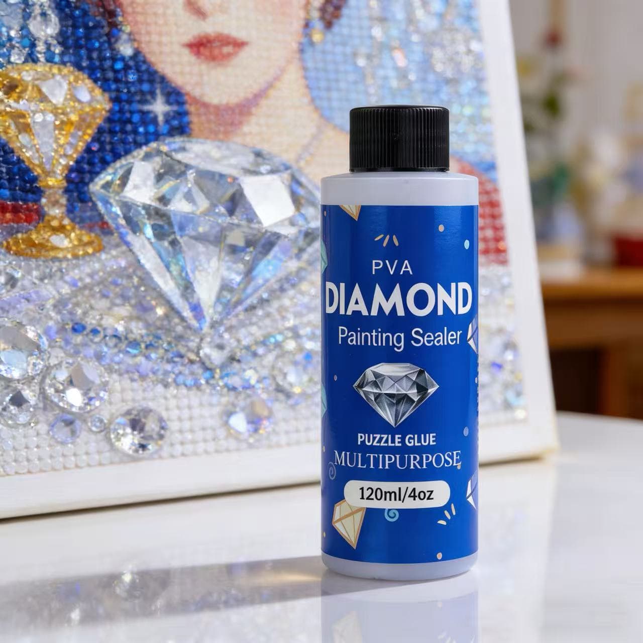 120ml Diamond Gloss Top Coat 5D Gloss Diamond Art Glue Quick-Dry Brightening Fixative Diamond Sealer