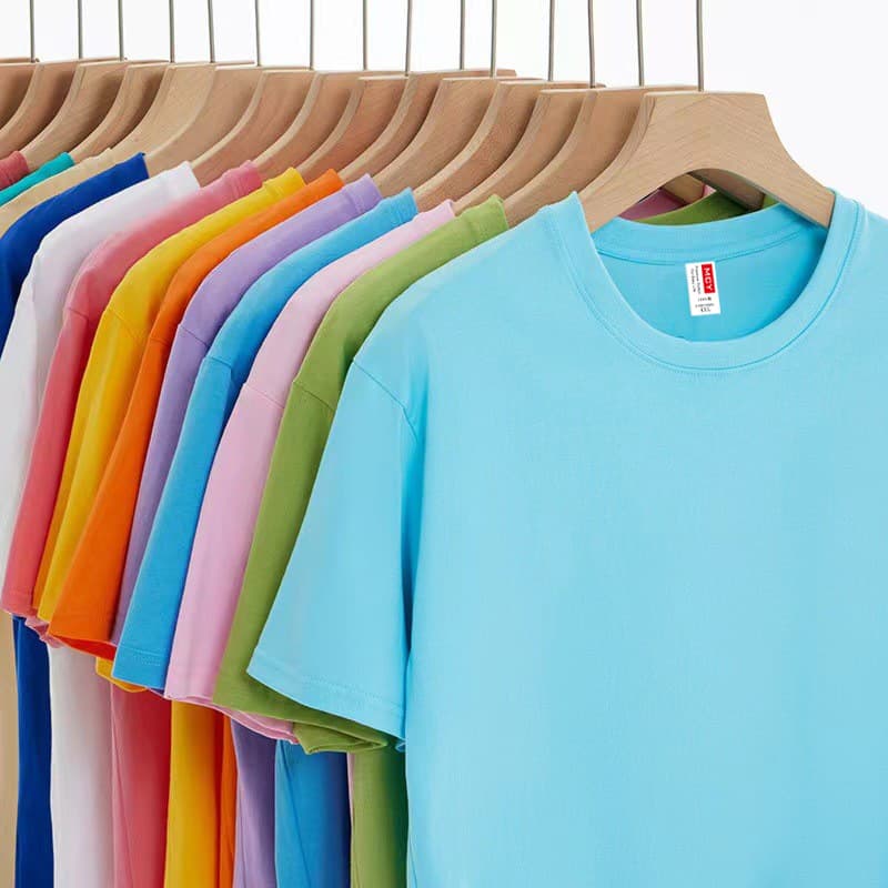 200g Men's T-Shirt Loose Round Neck Short Sleeve Pure White Cotton T-Shirt Men's Undershirt Wholesale Factory Drop Shipping