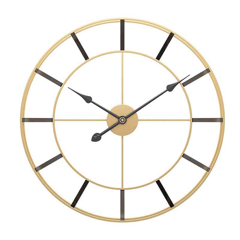European Living Room Wall Clock Vintage Retro Gold Light Luxury Style Bedroom Dining Room Decorative Silent Clock Nordic Light Luxury