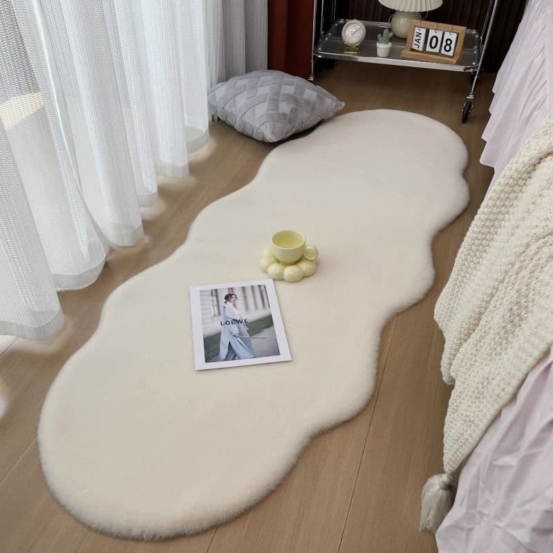 Bedroom carpet bedside imitation rabbit fur floor mat living room cloakroom blanket ins internet celebrity same style thick plush blanket