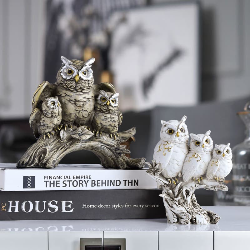 New Cross-Border American Style Owl Resin Craft Ornament Creative Home Decoration Living Room Soft Decor Figurine