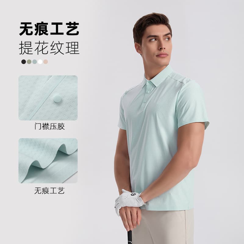 Business Polo Shirt Golf Quick-Dry Stand Collar Fashion Running Casual Men's Designed Top Business Commute