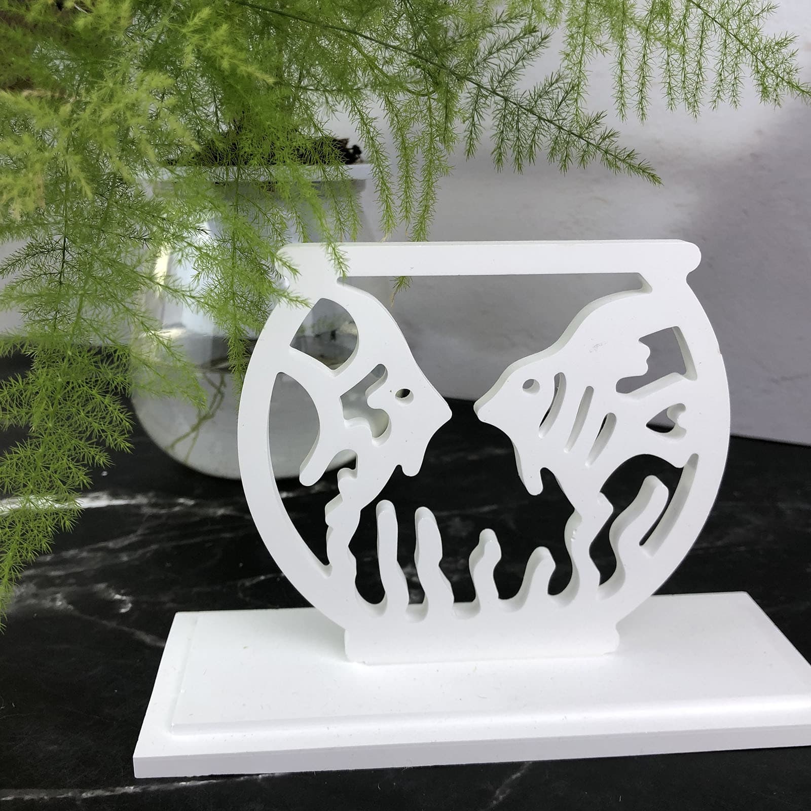 X0416+X0096 Landscape Fish Tank Decoration Mold, DIY Silicone Mold