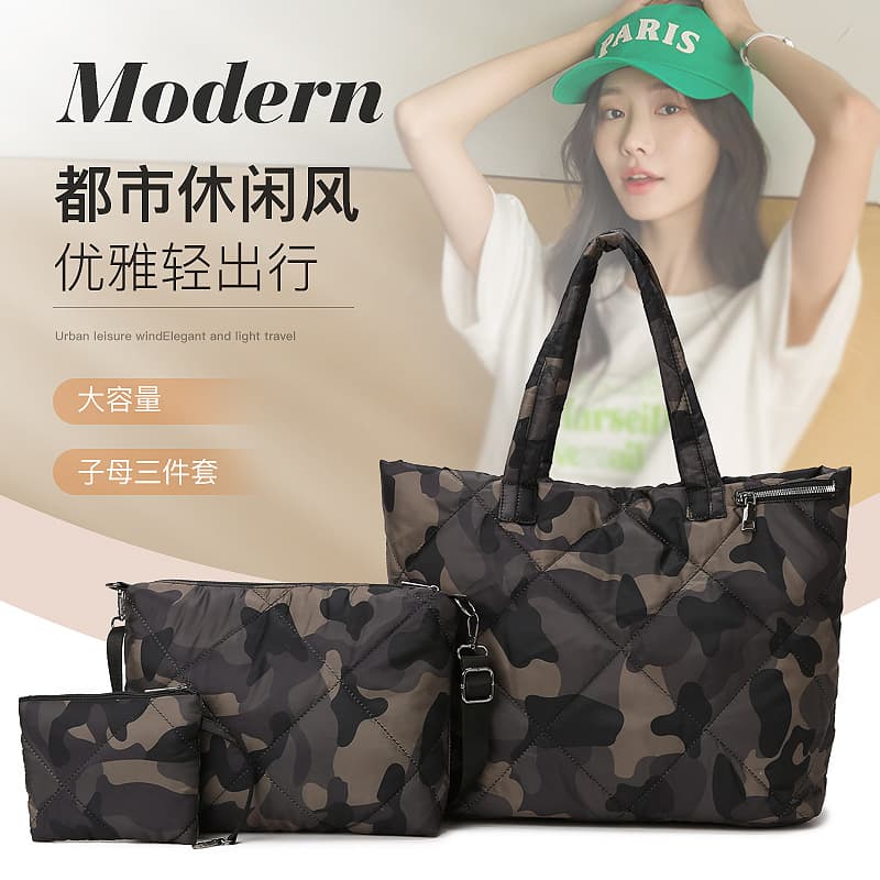 New Large-Capacity Fashionable Tote Bag, Versatile Cross-Body Letter Bag, Women's Casual Commuting Storage Bag, Simple Shoulder Bag