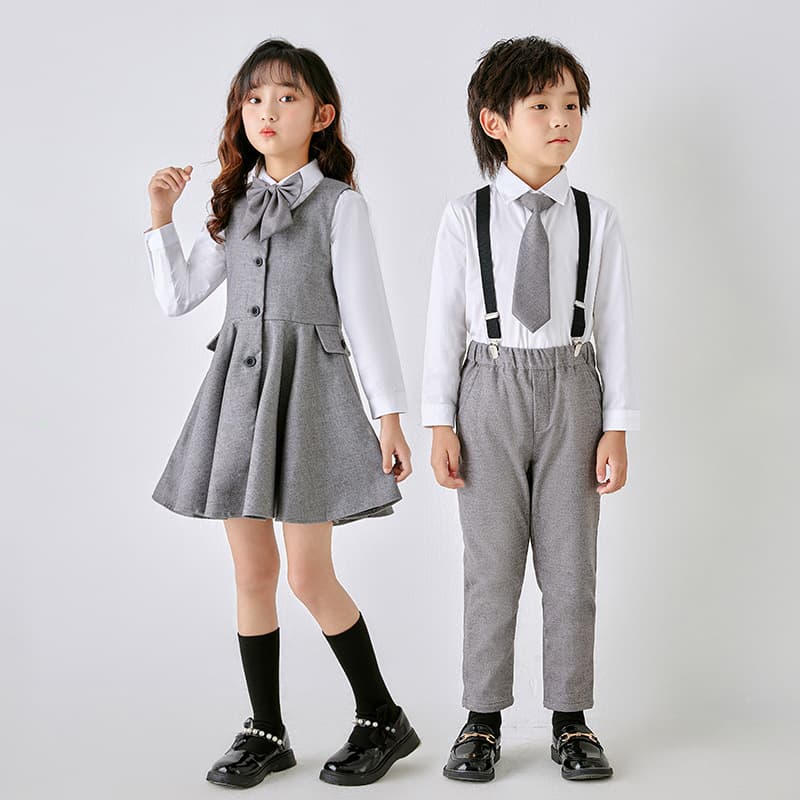 British style school uniform for children's choir recitation performance, British style primary school class uniform, kindergarten uniform set for spring