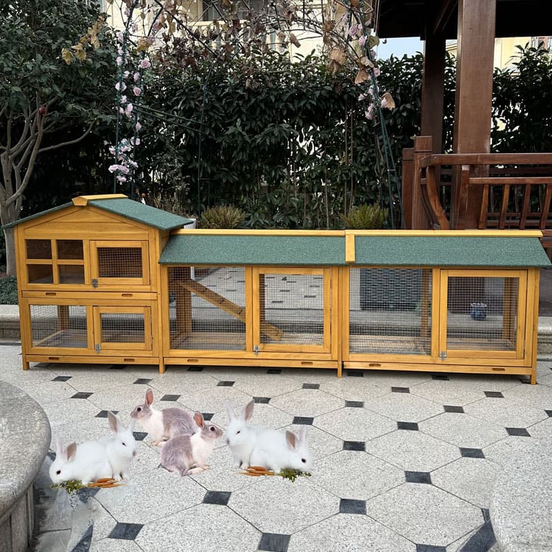Outdoor rabbit cage kindergarten rabbit breeding cage chicken cage rabbit villa rainproof anti-corrosion rabbit house pigeon nest pigeon cage