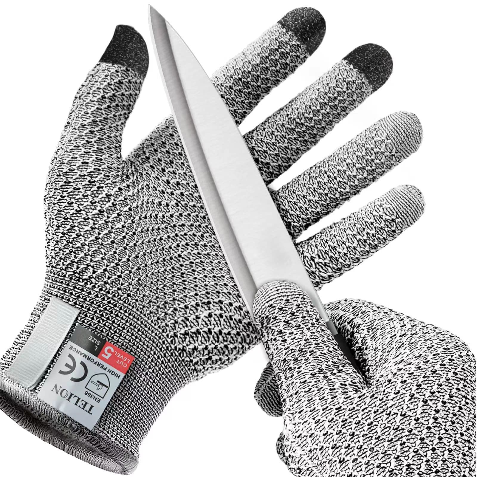 Level 5 Cut-Resistant Touchscreen Gloves, Pineapple Pattern for Glass, Kitchen Food-Grade, Slaughtering and Fish Handling