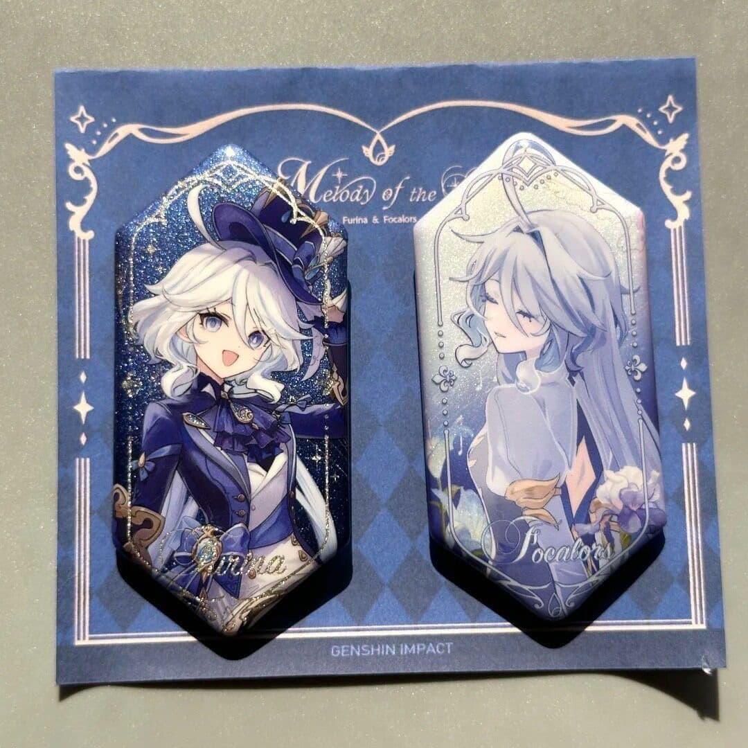 Genshin Impact Doujin Badge Pin Advertising Gift Furina Focalors Standee Figure Factory Stock Customizable