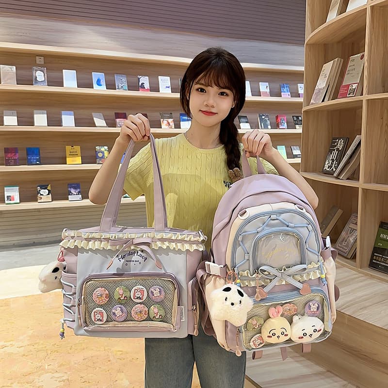 New Style Backpack Fashion School Bag High Appearance Lightweight Backpack for Middle and High School Students College Multi-functional Bag