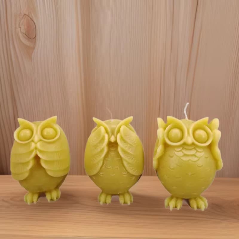 Cross-border owl shaped scented candle silicone mold diy animal plaster resin ornaments handmade soap mold