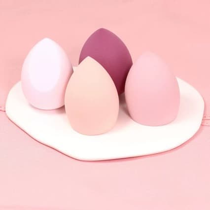 4 powder puff pearlescent bag set boxed beauty egg air cushion puff makeup egg makeup egg water drop oblique cut powder puff