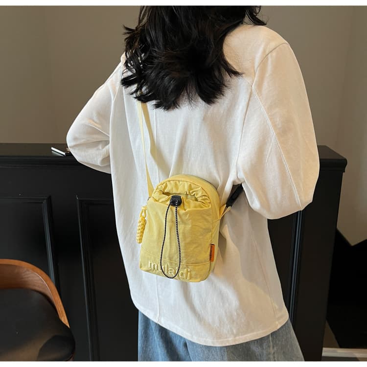Water Bottle Integrated Bag, Japanese Style Solid Color Shoulder Bag for Women, Commuter Small Crossbody Bag, Lightweight Travel Bag, Women's Bag