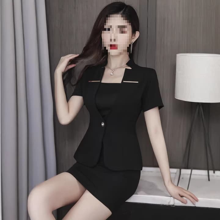 Technician Foot Massage Short-Sleeve Work Shirt Sauna Sexy Outfit 2025 KTV Skirt Set Hotel Uniform Female Massage