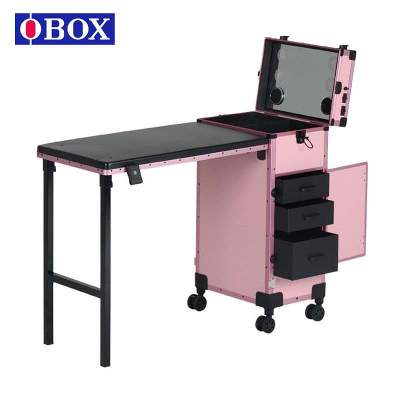 High-end makeup workbench, large-capacity portable portable stall, nail art, beauty tattoo and embroidery tool storage box