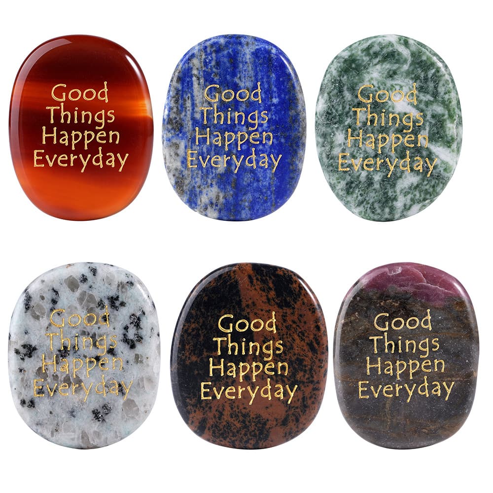 Natural Crystal Carving Good Things Happen Everyday Lucky Stone Direct Supply from Xiaohongshu