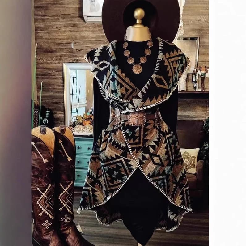 2024 Cross-border Autumn/Winter Women's Indian Versatile Ethnic Style Shawl, Faux Wool Shawl, Suitable for Travel and Outings