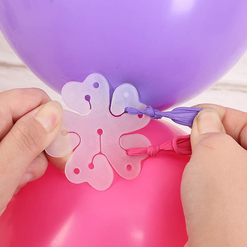 Thickened Double Layer Balloon Flower Shaped Plum Blossom Clip Automobile Ball Buckle Wedding Birthday Decoration Supplies
