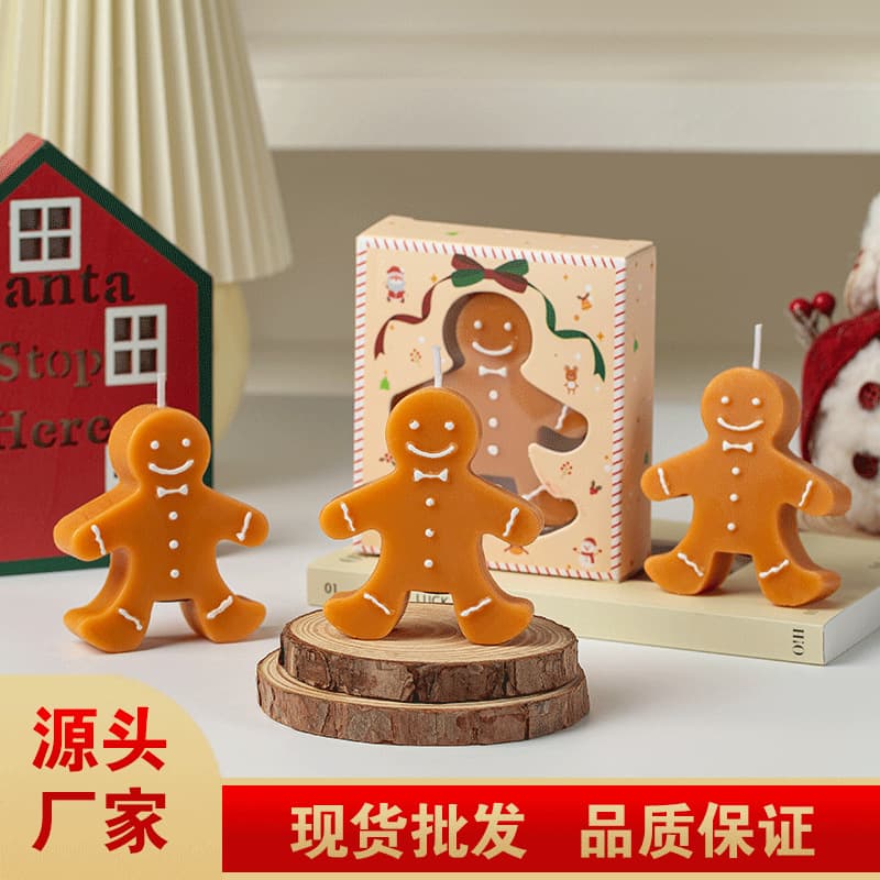 Gingerbread Man Christmas Aromatherapy Candle Gift, Wax Candle, Holiday Souvenir, Festive Decoration