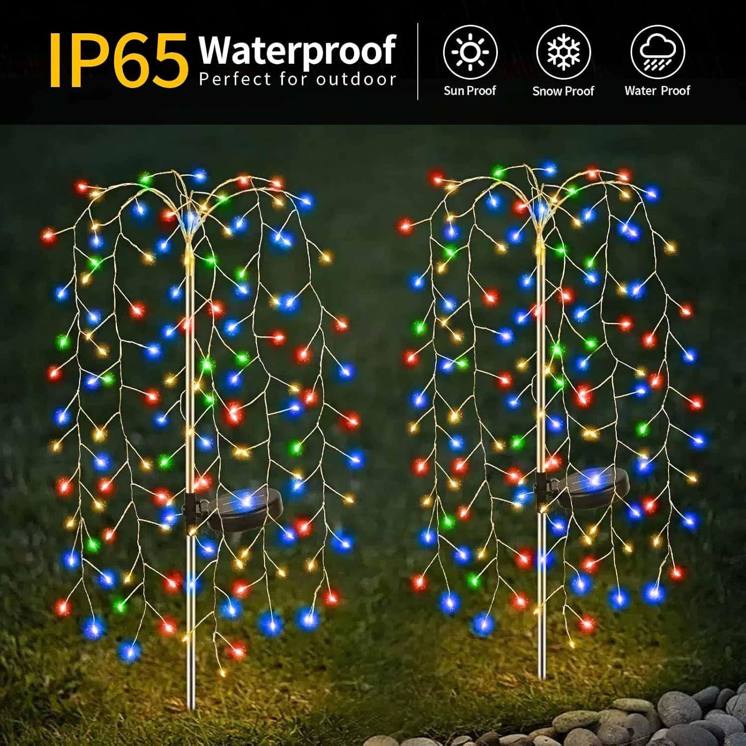 New Solar Firecracker Copper Wire Ground Insert Light Small Firework Ball Garden Courtyard Decoration Outdoor Waterproof Lawn Light