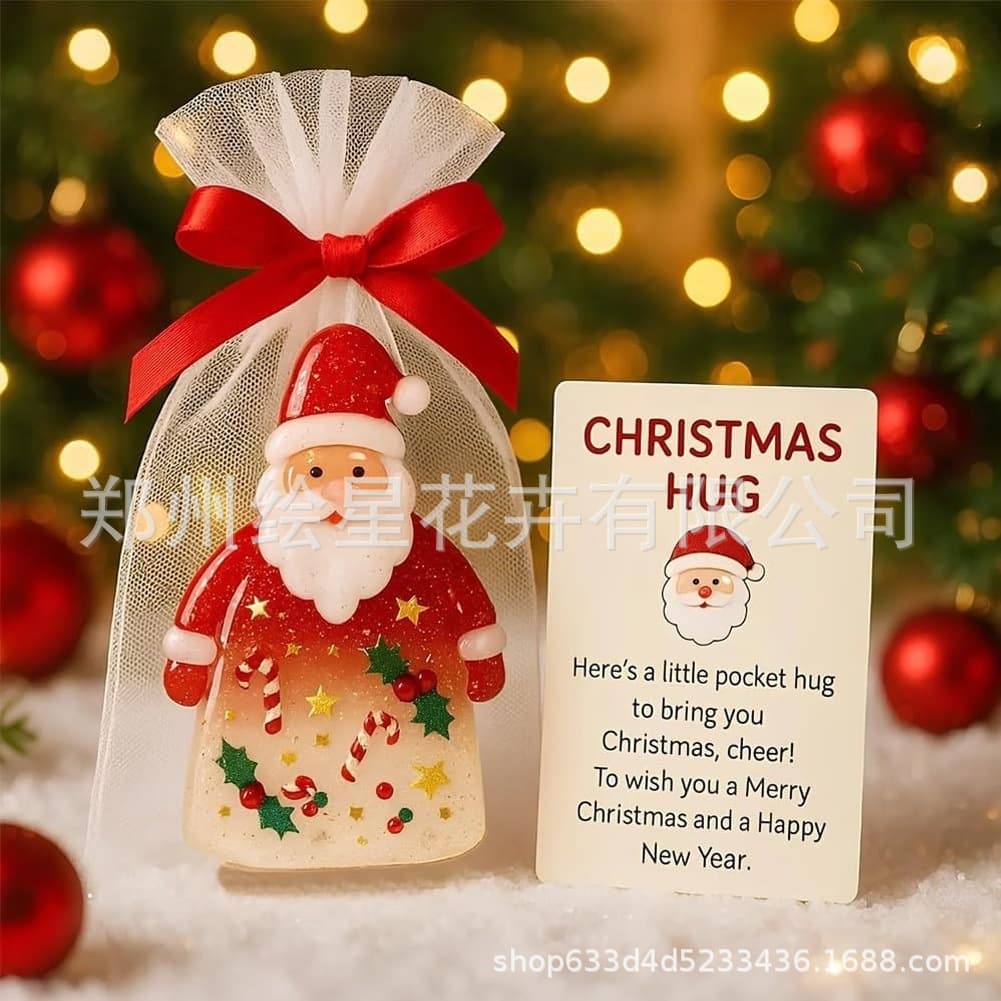 Cross-border Hot Christmas Gifts Santa Claus Hug Pocket Gift Pouch Present Christmas