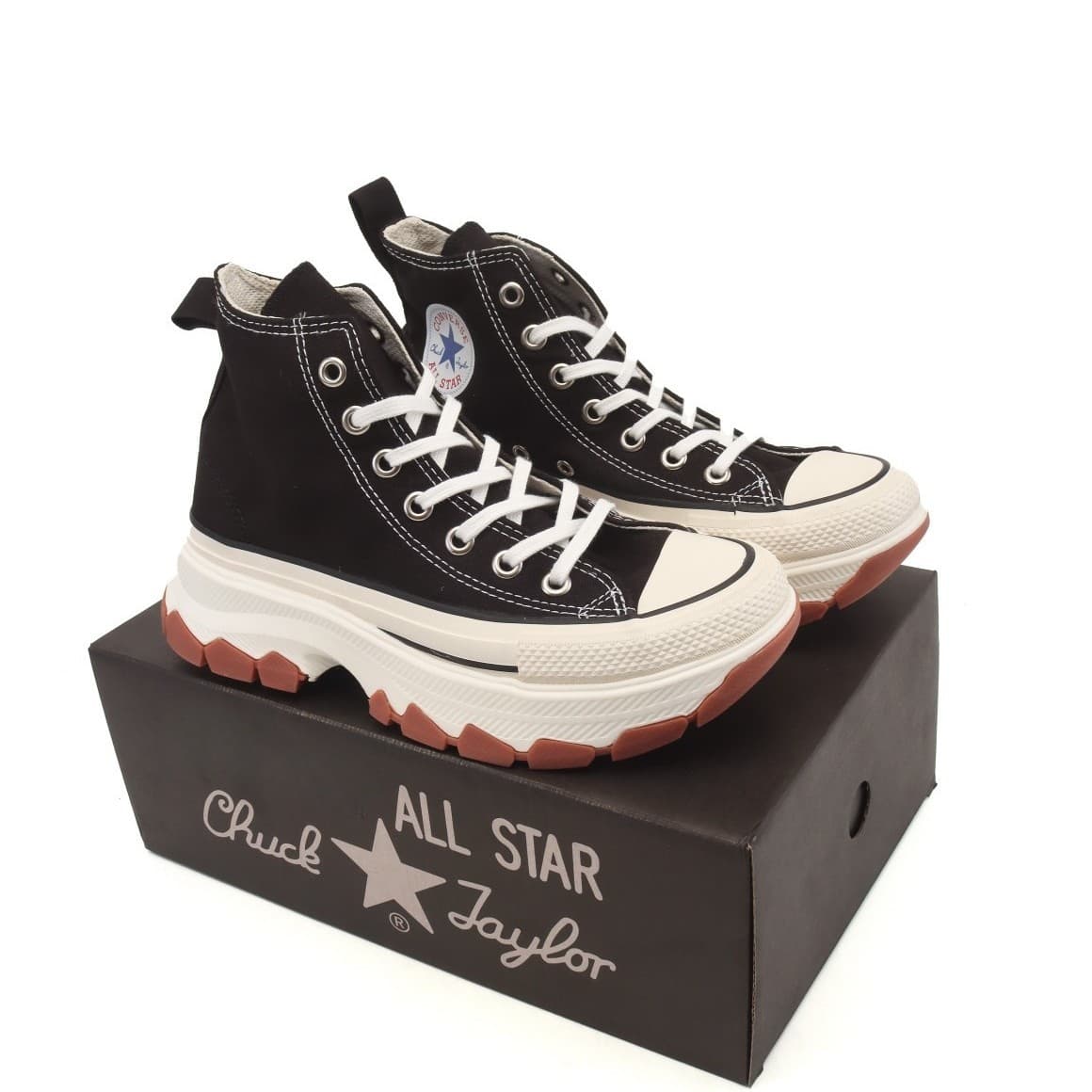 Converse All Star 100th Anniversary Raw Rubber Oxford Sole Thick Sole Height-Increasing Canvas Shoes Platform Sneakers