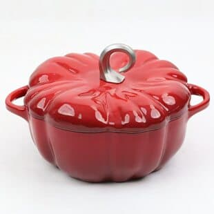 Cast Iron Enamel Pumpkin Pot, Induction Cooker Compatible, Non-Coated Seafood Stew Pot, Braising Pot
