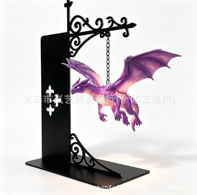 Cross-border New Arrival Dragon Bookshelf Decorations Iron Craft Figurine