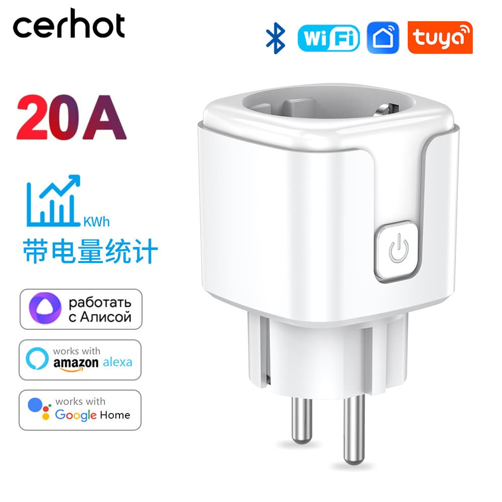 European Standard Alexa Smart Socket with WiFi and Timer for Mobile Phone Use, 20A Remote Control Smart Home Manufacturer