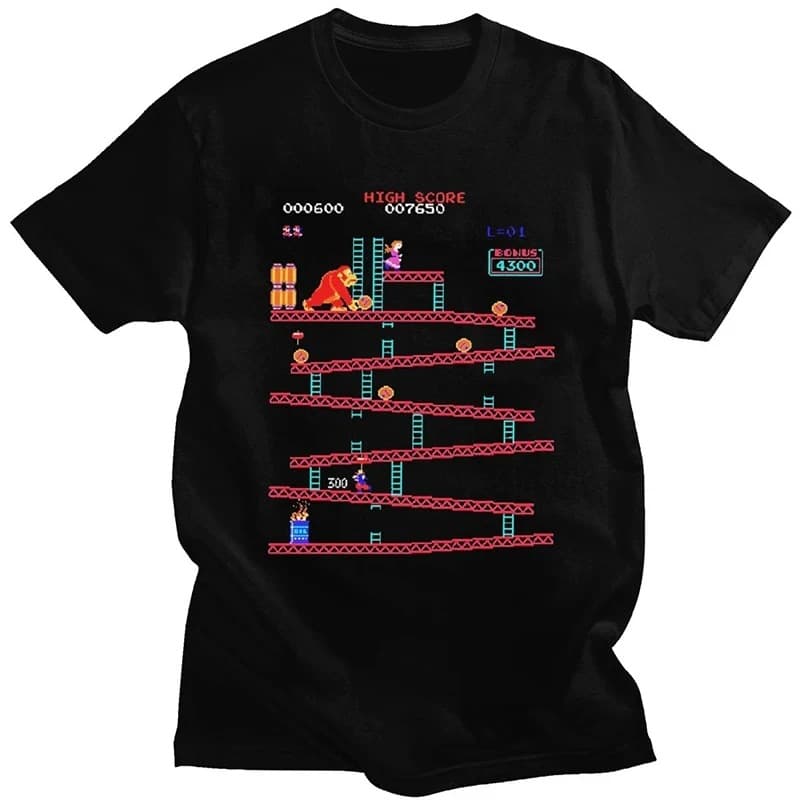 Cross-border European and American trendy T-shirt men's T-shirt clothing funny T-shirt retro cotton men's size men's clothing men's short sleeve T-shirt