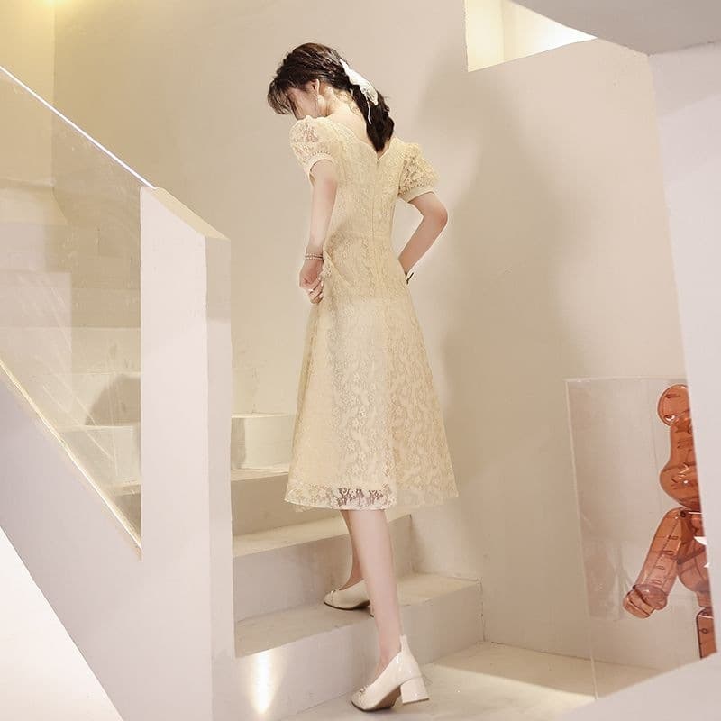 French-Style Engagement Dress 2026 New Model, Light Luxury, Petite-Friendly, Everyday Wearable, Elegant Dress